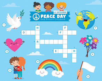 Day of Peace | Picture Crossword for Kids
